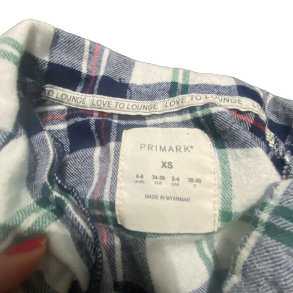 Primark Women Plaid Flannel  100% Cotton Shirt Dress XS 2-4 - Picture 7 of 10